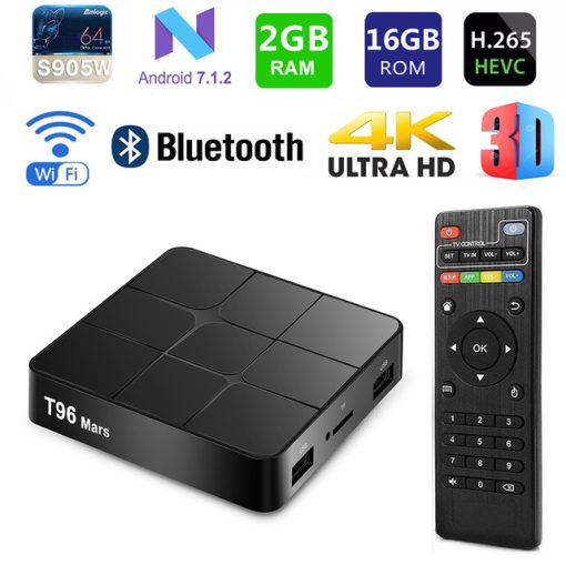 T96 Mars Pro | Quad Core | 16GB ROM | 2GB RAM | Android 7.1 | Android TV Box