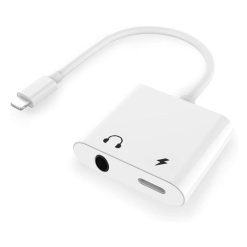 Dual Port Headphone Adapter | iPhone 7 to Xs Max | 3.5mm Jack | Car Charger | AUX Converter | Mini | Lightweight | Charger