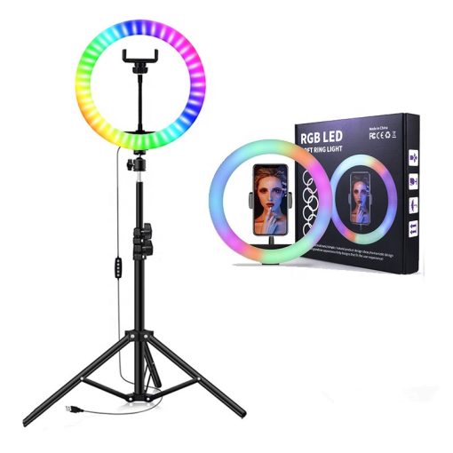 Ring Light MJ33 | 33cm 13" | RGB LED Ring Light | With Phone Clip | Phone Video Beauty Fill Light | Gadgets