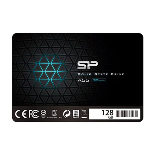 Silicon Power | 128GB SSD | 3D NAND A55 | SLC Cache Performance Boost | SATA III 2.5" 7mm (0.28") | Internal Solid State Drive | SSD