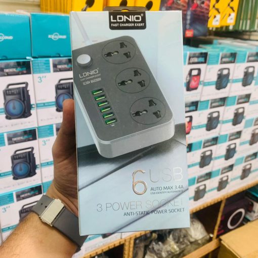 LDNIO | SC3604 | Power Strip With 3 AC Sockets | + 6 USB Ports